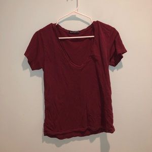 maroon brandy melville shirt
